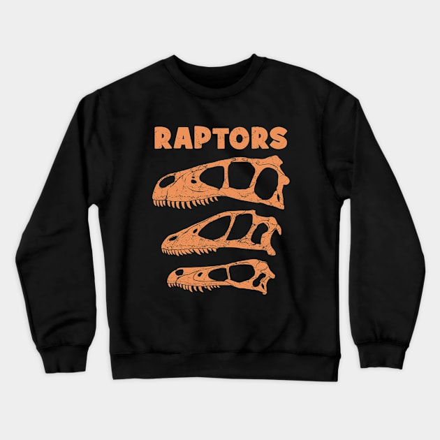 Raptors Utahraptor Deinonychus Velociraptor Crewneck Sweatshirt by NicGrayTees